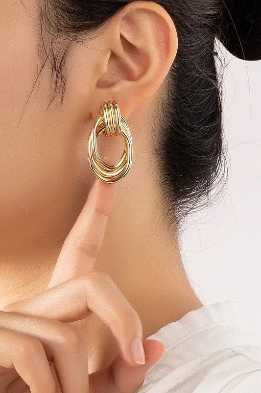 GOLD KNOT AND HOOP EARRINGS - MeadeuxGOLD KNOT AND HOOP EARRINGSAccessoriesMeadeux