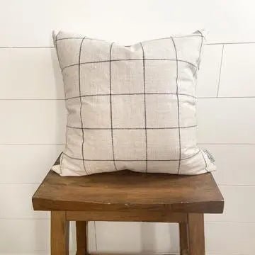 NEUTRAL THROW PILLOW COVER WITH BLACK LINES - MeadeuxNEUTRAL THROW PILLOW COVER WITH BLACK LINESPillow CoversMeadeux