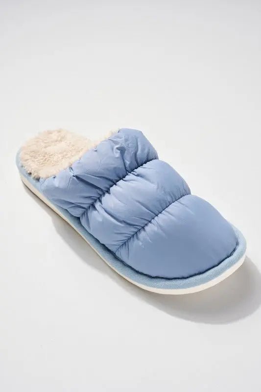 PUFFER SHERPA LINED SLIPPERS - MeadeuxPUFFER SHERPA LINED SLIPPERSShoesMeadeux