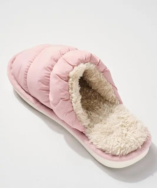 PUFFER SHERPA LINED SLIPPERS - MeadeuxPUFFER SHERPA LINED SLIPPERSShoesMeadeux