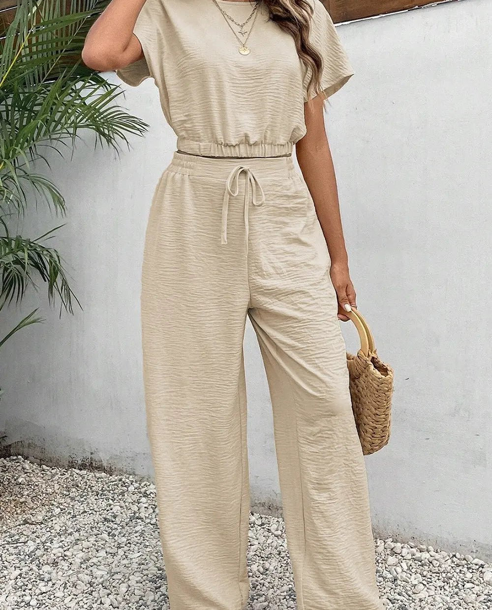SHORT SLEEVE TWO-PIECE SUMMER OUTFIT - MeadeuxSHORT SLEEVE TWO-PIECE SUMMER OUTFITTwo Piece SetMeadeux