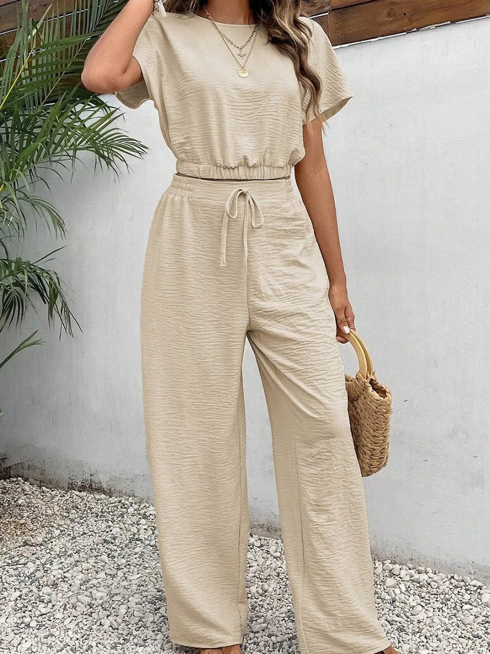 SHORT SLEEVE TWO-PIECE SUMMER OUTFIT - MeadeuxSHORT SLEEVE TWO-PIECE SUMMER OUTFITTwo Piece SetMeadeux