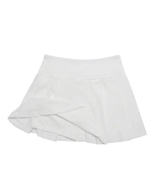 WHITE TENNIS SKIRT WITH SHORTS - MeadeuxWHITE TENNIS SKIRT WITH SHORTSSkirtsMeadeux