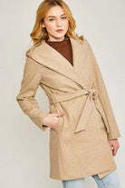 JQ Fleece Belted Hoodie Coat Meadeux