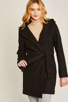 JQ Fleece Belted Hoodie Coat Meadeux
