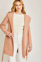 JQ Fleece Belted Hoodie Coat Meadeux