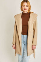 JQ Fleece Belted Hoodie Coat Meadeux