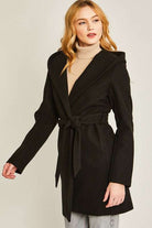 JQ Fleece Belted Hoodie Coat Meadeux
