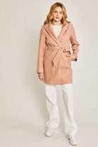 JQ Fleece Belted Hoodie Coat Meadeux