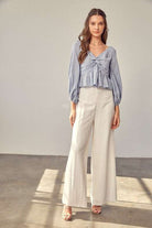 TWISTED BALLOON SLEEVE TOP Meadeux