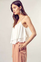 Beaded Shoulder Strap Cami Top Meadeux