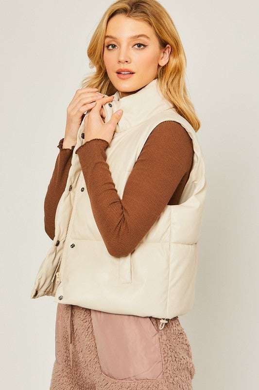 PU Padded Vest Meadeux