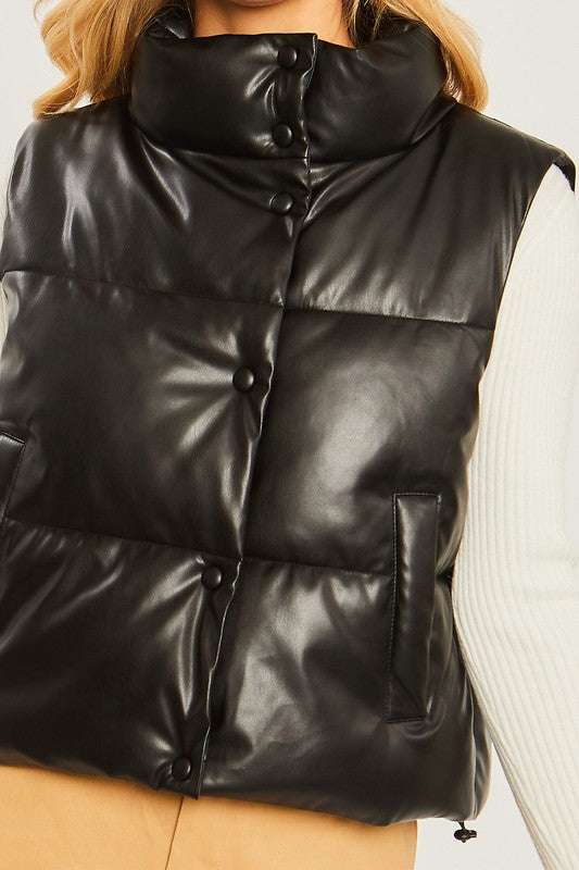 PU Padded Vest Meadeux