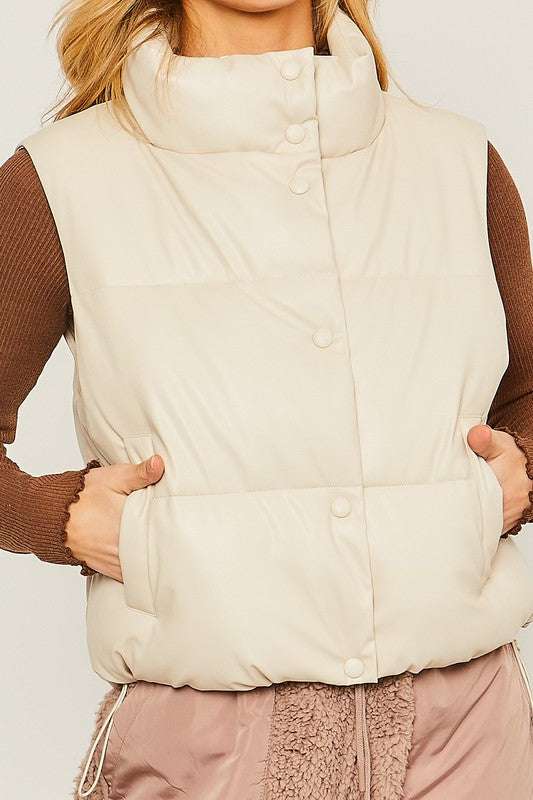 PU Padded Vest Meadeux
