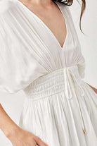 Smocked Waist with Tassel Strap Dress Meadeux
