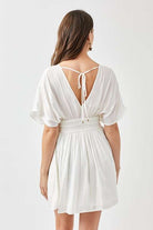 Smocked Waist with Tassel Strap Dress Meadeux