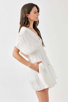 Smocked Waist with Tassel Strap Dress Meadeux