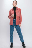 Corduroy Button Down Jacket With Pockets Meadeux