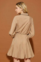 Twisted Belt Shirt Dress Meadeux