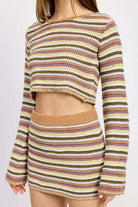 ROUND NECK CROCHET TOP WITH BELL SLEEVES Meadeux
