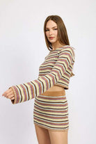 ROUND NECK CROCHET TOP WITH BELL SLEEVES Meadeux