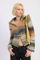 TURTLE NECK ZIP UP Meadeux