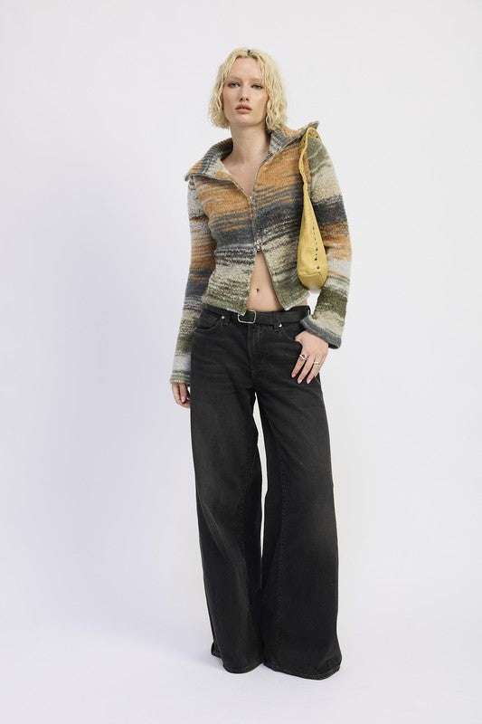 TURTLE NECK ZIP UP Meadeux
