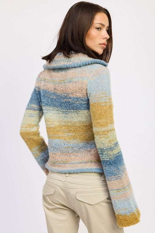 TURTLE NECK ZIP UP Meadeux