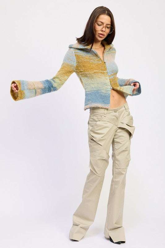 TURTLE NECK ZIP UP Meadeux
