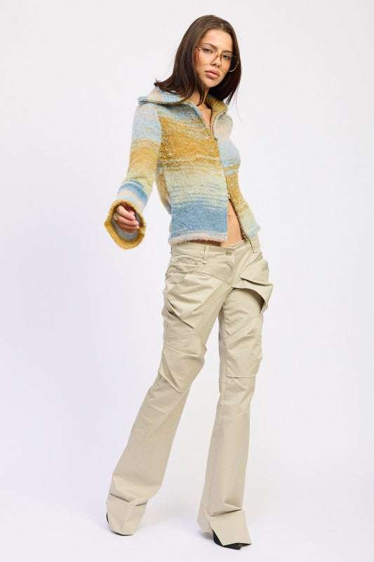 TURTLE NECK ZIP UP Meadeux
