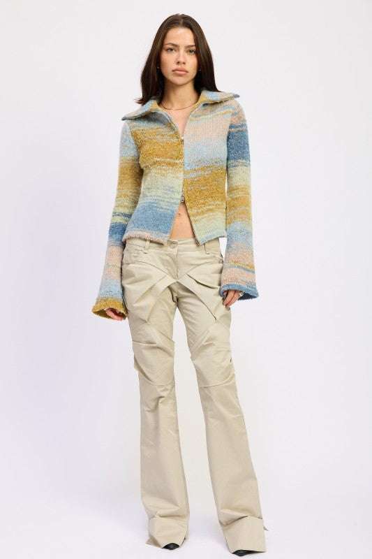 TURTLE NECK ZIP UP Meadeux