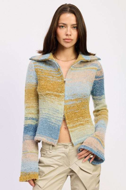 TURTLE NECK ZIP UP Meadeux