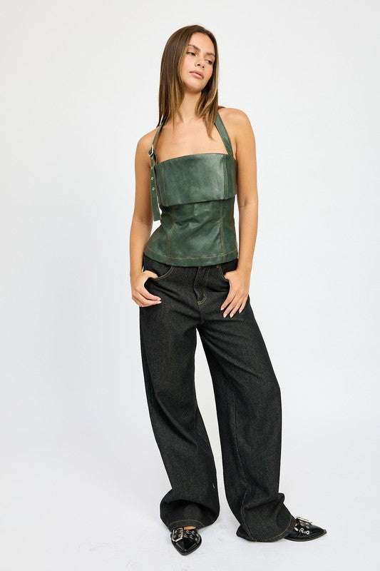 FLEECE LINED DENIM PANTS Meadeux