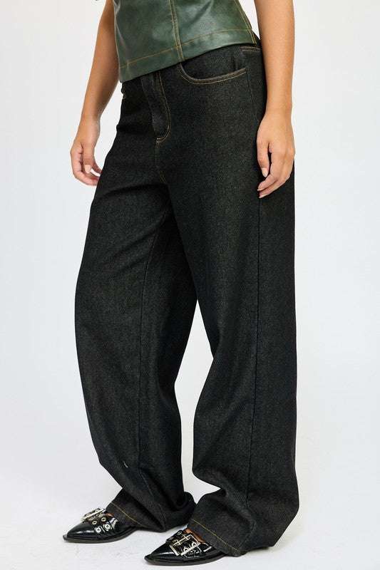 FLEECE LINED DENIM PANTS Meadeux