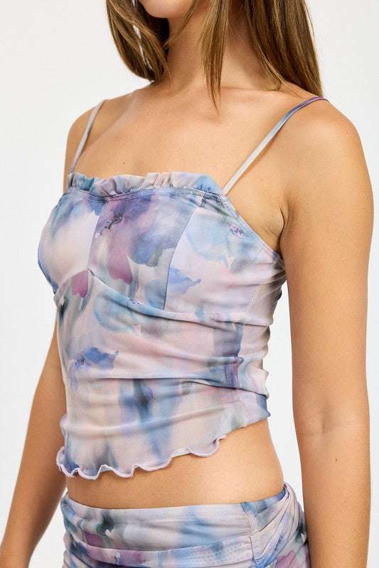 RUFFLE BOW CAMI TOP Meadeux