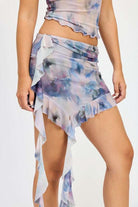 MESH RUFFLE MINI SKIRT Meadeux