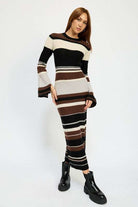 STRIPE MAXI BODYCON DRESS Meadeux
