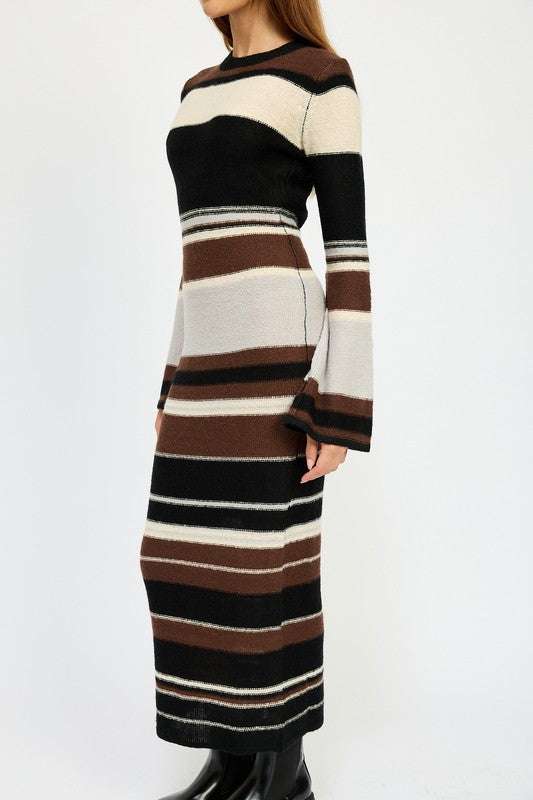 STRIPE MAXI BODYCON DRESS Meadeux