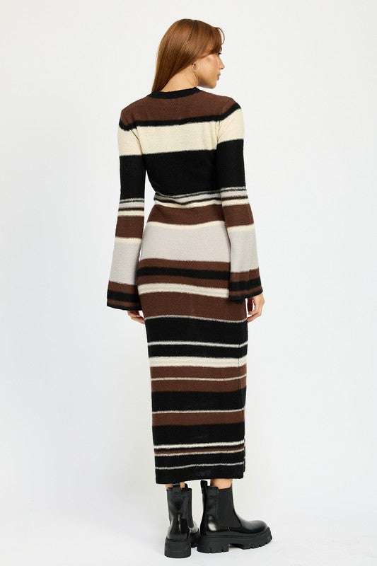 STRIPE MAXI BODYCON DRESS Meadeux