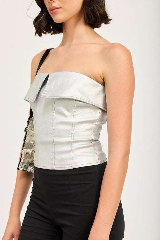 FOLD OVER CORSET TOP Meadeux