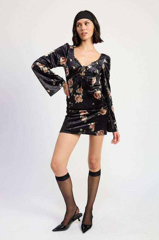 LACE UP FLORA DRESS WITH OPEN BACK Meadeux