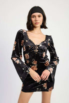 LACE UP FLORA DRESS WITH OPEN BACK Meadeux