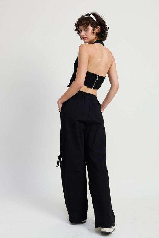 FRENCH TERRY HALTER TOP Meadeux
