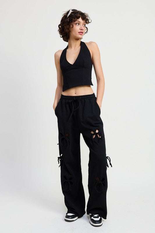 FRENCH TERRY HALTER TOP Meadeux