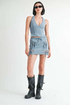 FRENCH TERRY HALTER TOP Meadeux