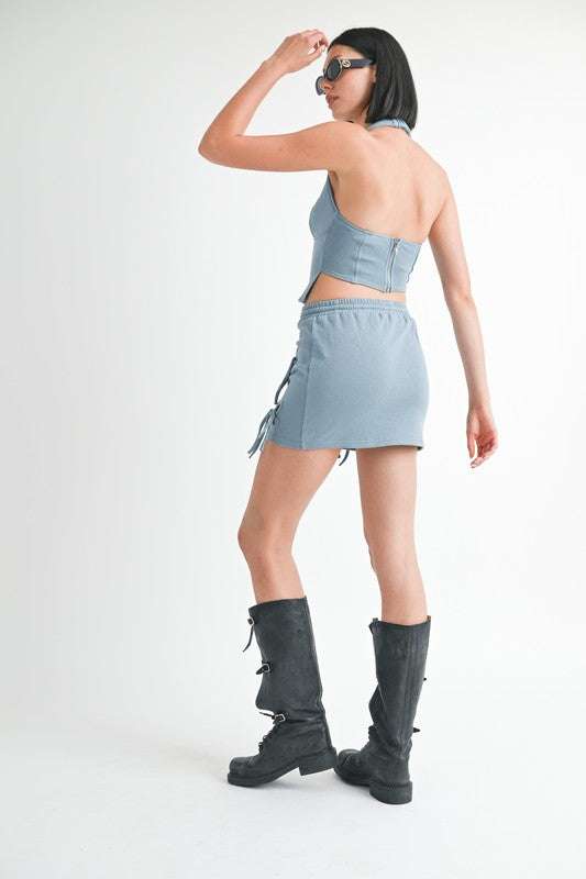FRENCH TERRY HALTER TOP Meadeux