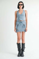 FRENCH TERRY HALTER TOP Meadeux
