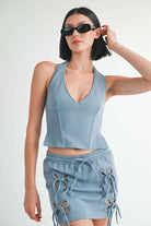 FRENCH TERRY HALTER TOP Meadeux