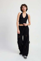 FRENCH TERRY HALTER TOP Meadeux