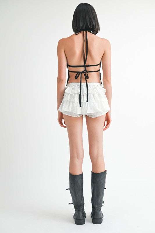 BABYDOLL HOT FIX HALTER TOP Meadeux